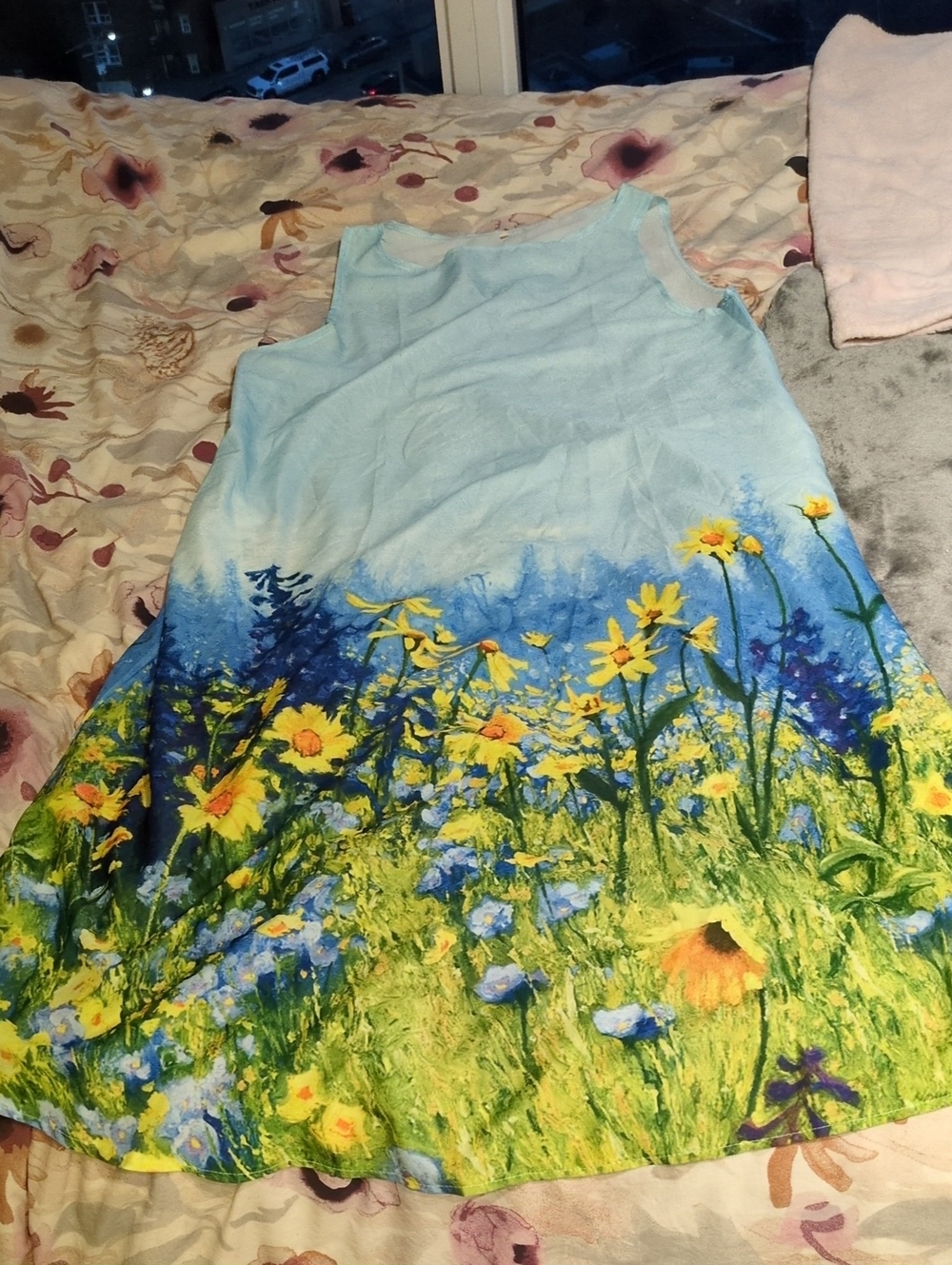 Light Blue Floral Meadow Sundress